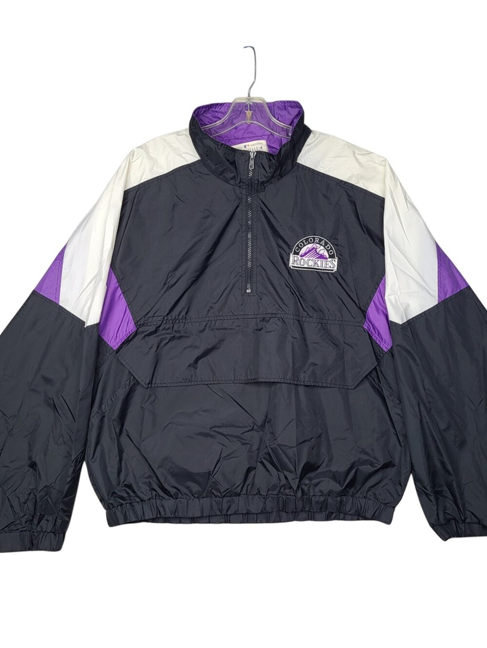 Vintage Colorado Rockies Anorak Jacket Mens Large Chalk Line Windbreaker MLB 90s